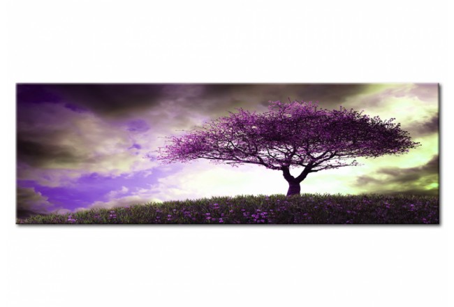 cuadro en vidrio naturaleza brezo violeta ultra violet