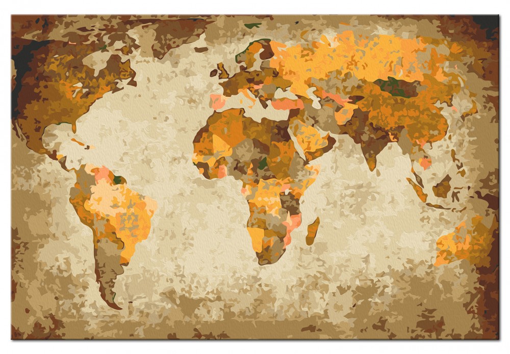 Brown World Map 