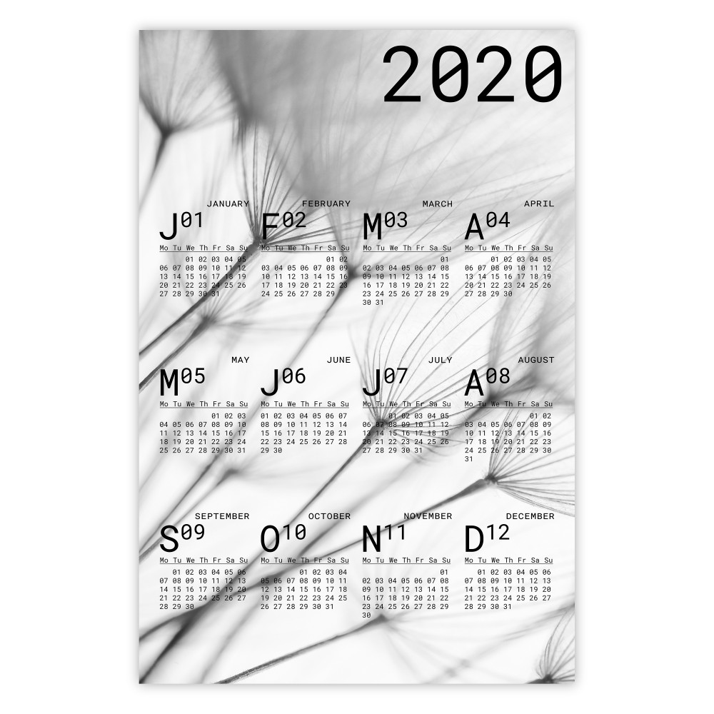 2020 Calendar: Dandelions [Poster] 
