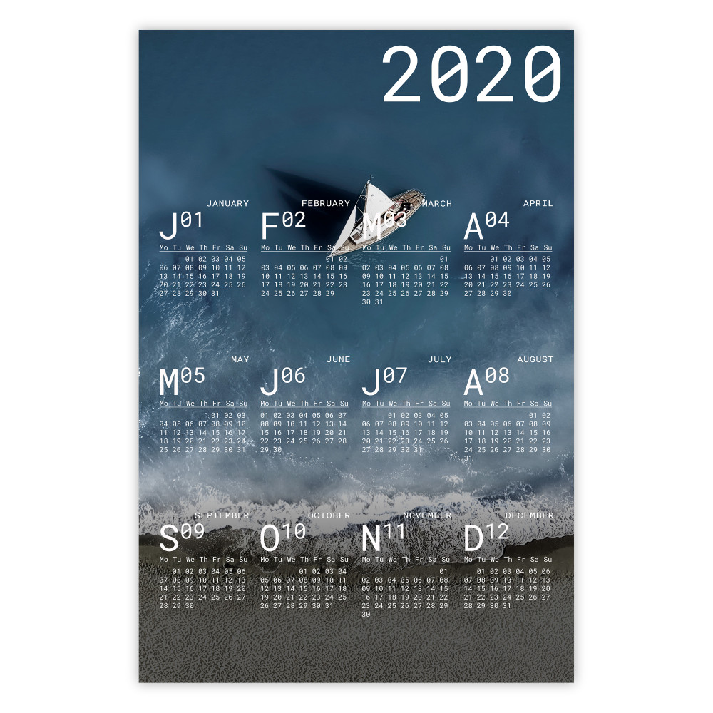 2020 Calendar: Sea [Poster] 