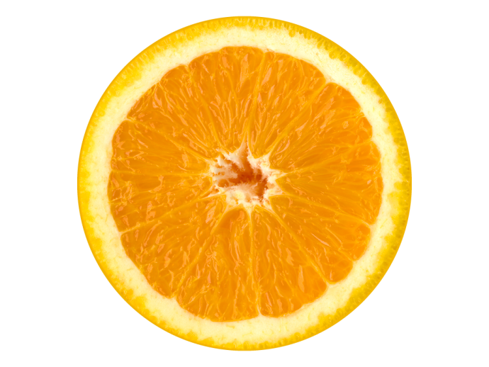 vinilo de pared naranja frutas