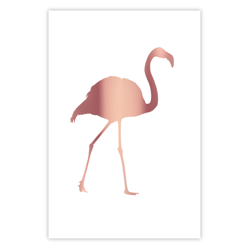 Black Flamingo [Deco Poster - Rose Gold]