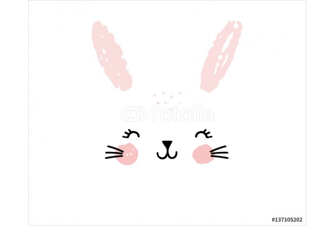 cuadro infantil dibujo conejo animales