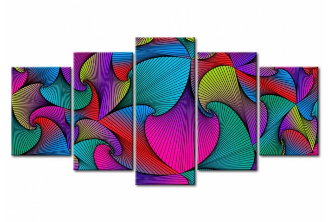 cuadro moderno para el salón abstracto color intenso neón