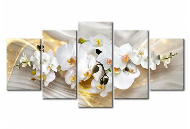 cuadro moderno para el salón orquídea blanca