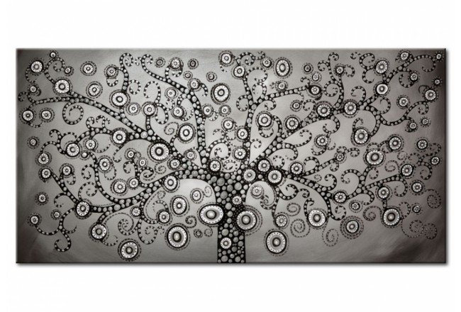 cuadro moderno de vidrio acrílico árbol abstracción