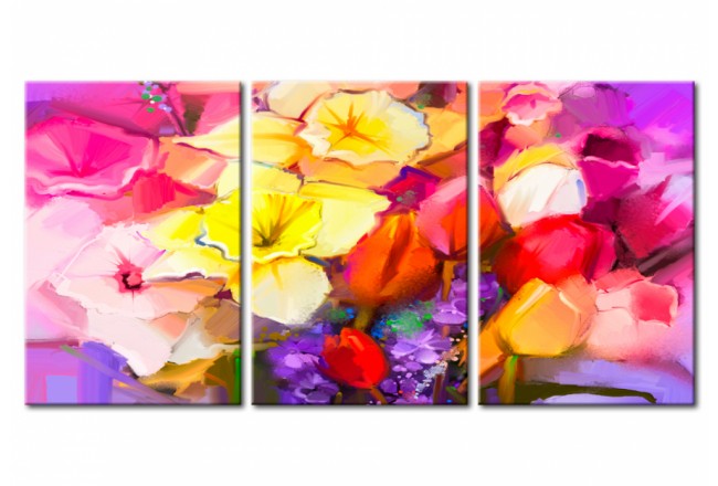 cuadro ramo de flores de colores
